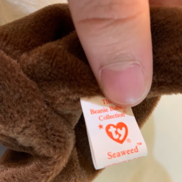 RARE! BEANIE BABIES SEAWEED - Picture 6 of 8